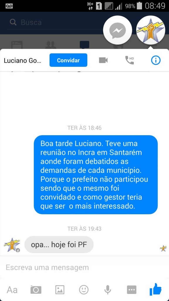 Resposta ao Jornal Folha do Progresso pelo Secretario de Administrarão Luciano Goffi.