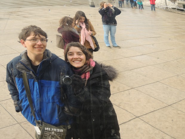 Mathias e a namorada, Mariana Rogano, futura psicóloga (Foto: Arquivo Pessoal)
