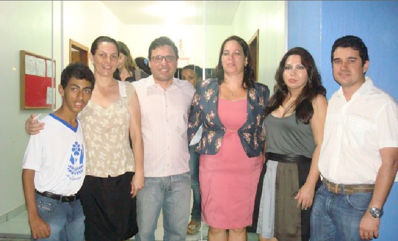 Prefeito em exercício Ricardo Faccin, o Delegado Caio Ribeiro, a Vereadora Sara Royer e o Presidente das APAE Pará o Dr. Emanuel Almeida. 