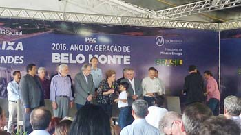 Dilma Rousseff e comitiva durante inauguração da Usina de Belo Monte