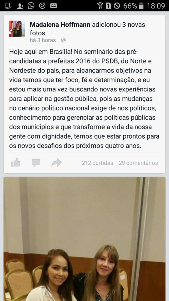 Publicou no Facebook