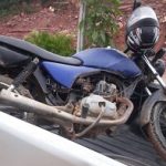 Motocicleta usada no crime