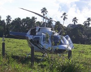 Helicóptero usado nas operaçoes