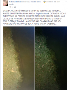 Postagem no facebook