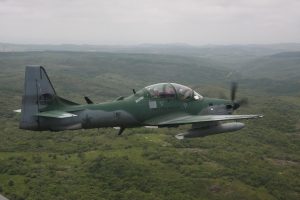 Aeronave A-29 Super Tucano foi utilizada na identificação (Foto FAB)