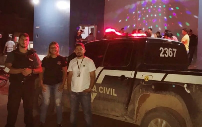 Escrivão André, Investigadora Thyara e conselheiro Moacelio (Foto:WhatsApp_)