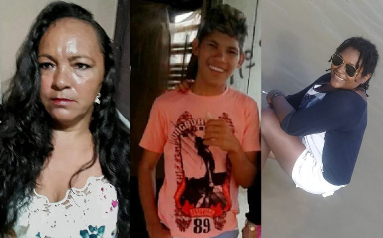 Jacicleia Moraes dos Anjos, Nathan Anjos e Ana Cristina Santos da Silva, vítimas. (Reprodução)