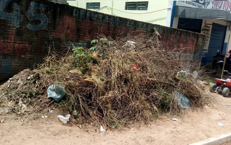 Lixo na avenida Jamanxim (Foto:Via WhatsApp Jornal Folha do Progresso)