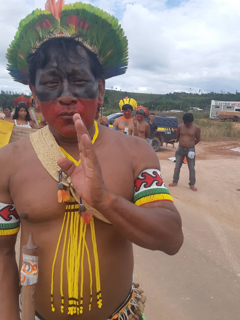 cacique Bep-y Kayapó em entrevista par o Jornal Folha do Progresso