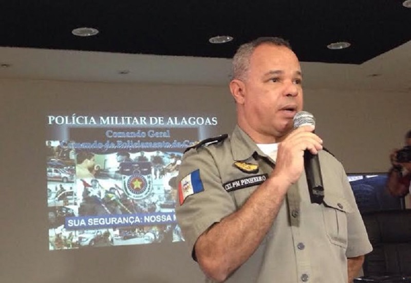  Coronel Marcus Aurélio Pinheiro foi afastado do comando-geral da PM de Alagoas em 2014 — Foto: Natália Souza/G1