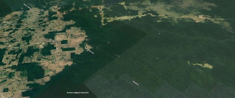 Região sobrevoada pelo ministro — Foto: Reprodução/Google Earth