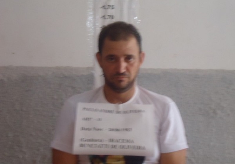  Paulo André de Oliveira foi preso depois do crime — Foto: PM-MT/ Divulgação