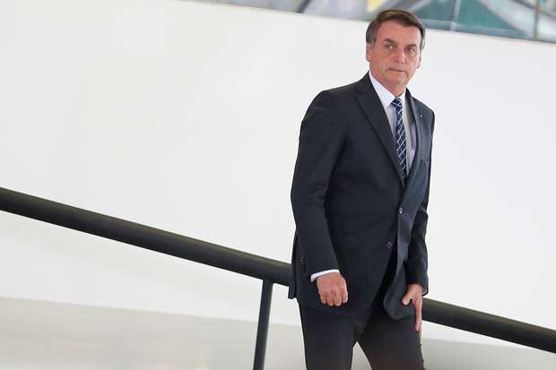  O presidente Jair Bolsonaro no Palácio do Planalto Foto: Adriano Machado / Reuters