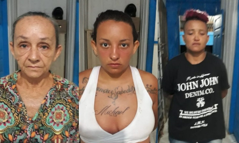 Alba da Costa Rocha, de 69 anos, Jessica Joane da Silva Lalor, 28 anos, e Rafaela Isabel da Silva Barbosa, de 25 anos. (Foto:Reprodução)