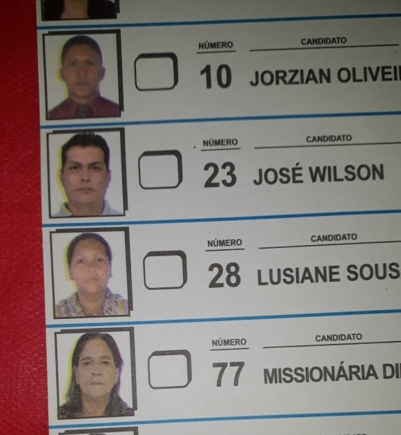 Cédula usada para votar (Foto:Jornal Folha do Progresso)