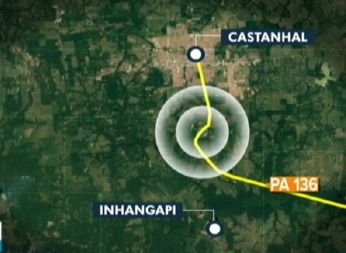  Sítio alvo de ataque fica entre os municípios de Castanhal e Inhangapi, no PA. — Foto: Reprodução / TV Liberal