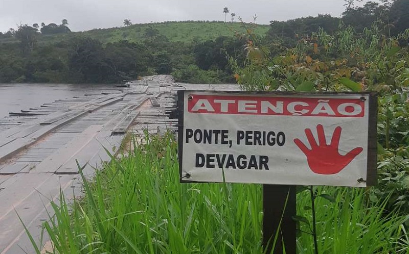 Ponte sobre o Rio Jamanxim Novo Progresso (Foto:Jornal Folha do Progresso)