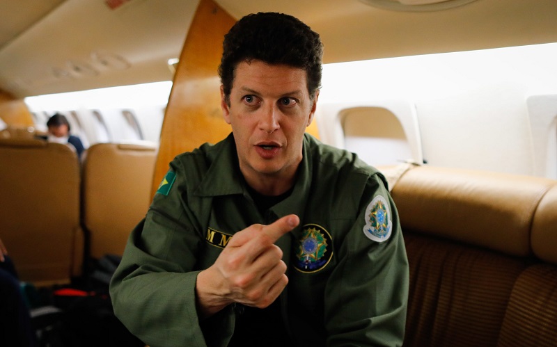 Ministro Ricardo Salles, Meio Ambiente, noa preparativos antes de participa da Operação Verde Brasil 2, do Ibama, durante o combate ao garimpo clandestino no Pará, município de Jacareacanga (PA). Sergiom Lima 05.08.2020