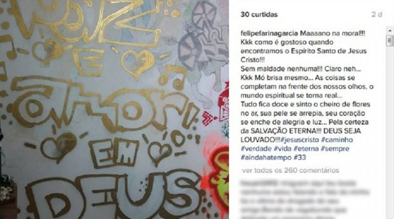 Mensagem postada no Instagram de suspeito de matar e esquartejar a mãe (Foto: Reprodução/Instagram)