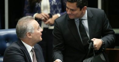 O presidente do Senado, Renan Calheiros (PMDB-AL), durante audiência com o juiz federal Sérgio Moro nesta quinta-feira (Foto: Dida Sampaio/Estadão Conteúdo)