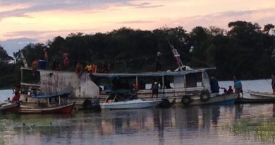 De acordo com o ICMBio, um barco coletor era usado para o transporte do pescado (Foto: Divulgação/ICMBio)