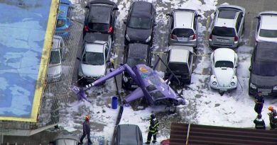 Helicóptero próximo a carros em São Paulo (Foto: Reprodução/TV Globo)