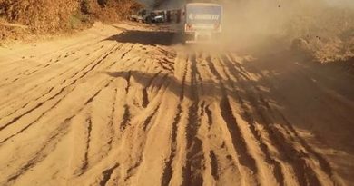 Poeira na rodovia BR 163 (Foto:Reprodução Jornal Folha do Progresso)