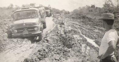 construção da BR 163 Próximo ao rio teles pires-mt