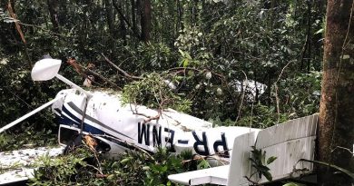 Avião caiu no final da manhã de sábado (23) em Jacareacanga — Foto: Divulgação/ Polícia Civil