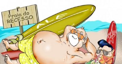 Charge de Junior Lima -Recesso Parlamentar