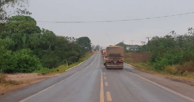 Fila na rodovia BR 163 (Foto:Jornal Folha do Progresso)