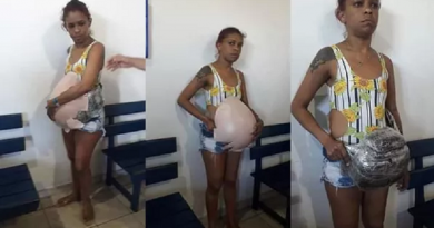 mulhr com barriga de droga