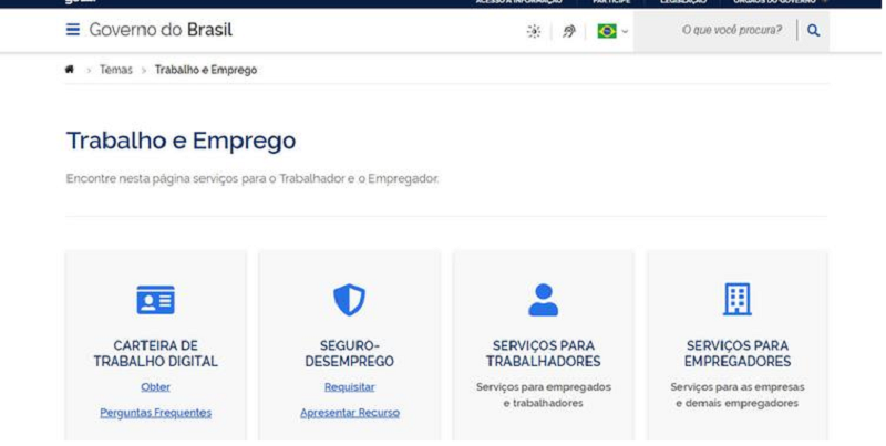 carteira de trabalho