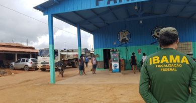 Ibama, PM e Bombeiros interditam dois postos de combustível clandestinos no Pará. — Foto: Reprodução / TV Liberal