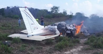 Avião ficou destruído pelo fogo (Foto:Arquivo)