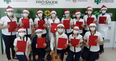 Integrantes do Coral HRSP. Fotografia Comunicação Pró-Saúde