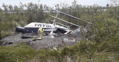 Helicóptero usado no combate a incêndios caiu no Pantanal — Foto: Ciopaer/Divulgação