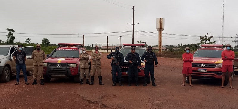Bombeiros do Pará (Itaituba) do Mato Grosso (Colider) ,Policia Militar e Nardino Filho. (Foto:NP DRONES)
