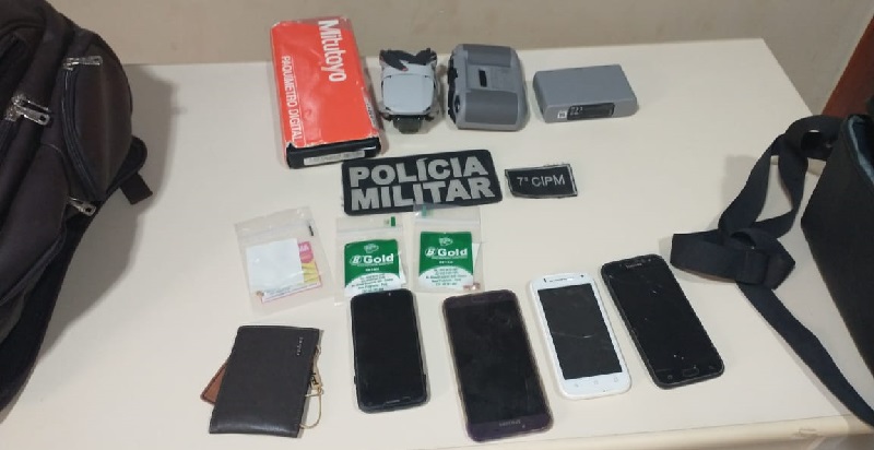 Objetos roubados e recuperados pela policia militar (Foto:PM)