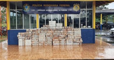 Policiais apreendem uma tonelada de cocaína no sudoeste do Pará. — Foto: Reprodução / PRF