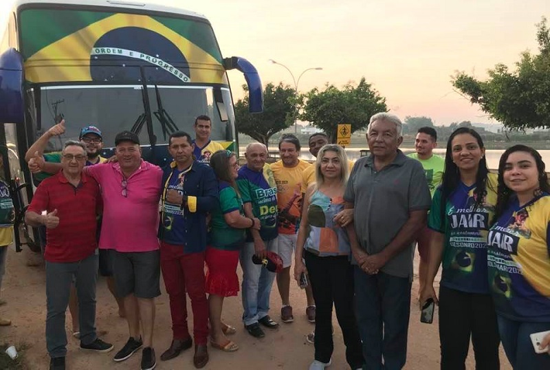 Progressenses seguiram para manifestação em Brasília (Foto:Redes Sociais)