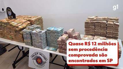 Quase 12 milhões em dinheiro, entre real e dólar, foram encontrados em cabine de carreta — Foto: Secretaria de Segurança Pública