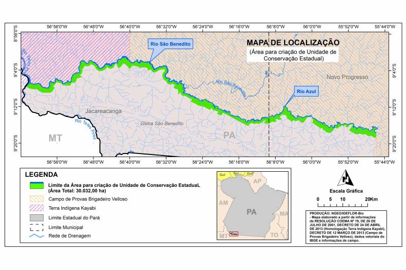 Demarcação da nova Revis, no Sudoeste do Pará