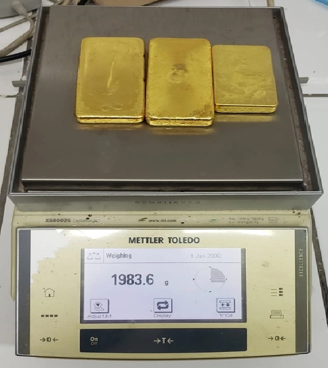 Foi apreendido quase 2 Kg de ouro – Divulgação