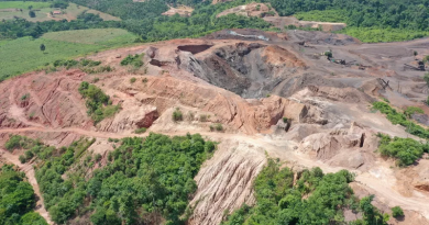 Área de mineração ilegal próximo a linhas de transmissão no Pará — Foto: Polícia Federal/Divulgação