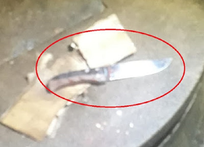  (Faca usada no crime- Foto: Reprodução Blog do Junior Ribeiro)