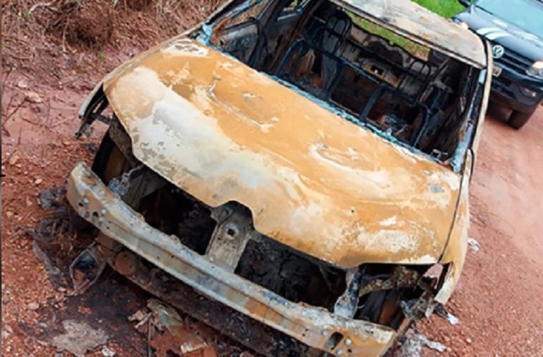 Veiculo encontrado queimado |||||||||(foto: Divulgação Policia)