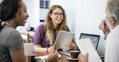 Friends Working Discussion Meeting Sharing Ideas Concept