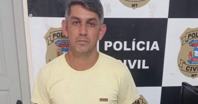 Eleandro Marcos Biazzoto tinha mandado de prisão em aberto por participar do homicídio do casal assassinado na Linha Gaúcha em outubro deste ano. Eleandro foi preso na cidade de Novo Mundo, no Mato Grosso. (Foto: Divulgação Policia)