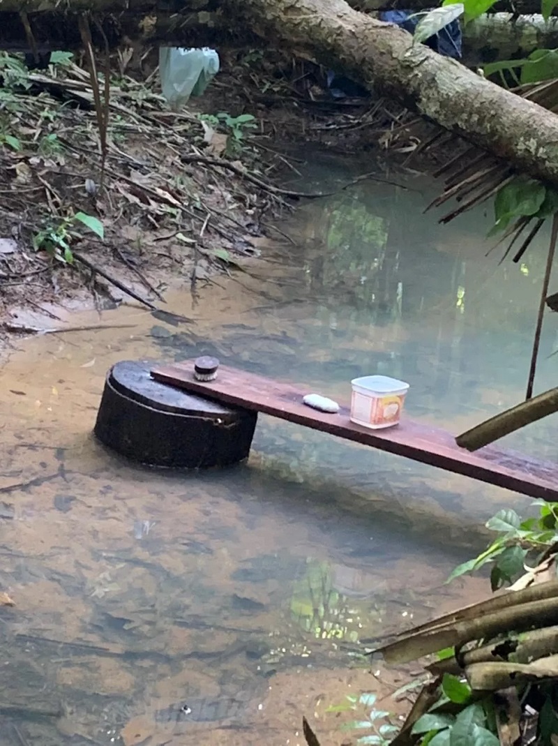 Água era consumida do mesmo local onde tomavam banho, em córrego, segundo Ministério Público do Trabalho — Foto: Ministério Público do Trabalho (PA/AP)/Divulgação 